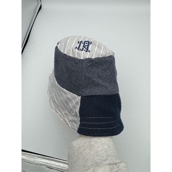 Refried Recycled Mixed Media Blue Patchwork Bucket Hat - Picture 3 of 5